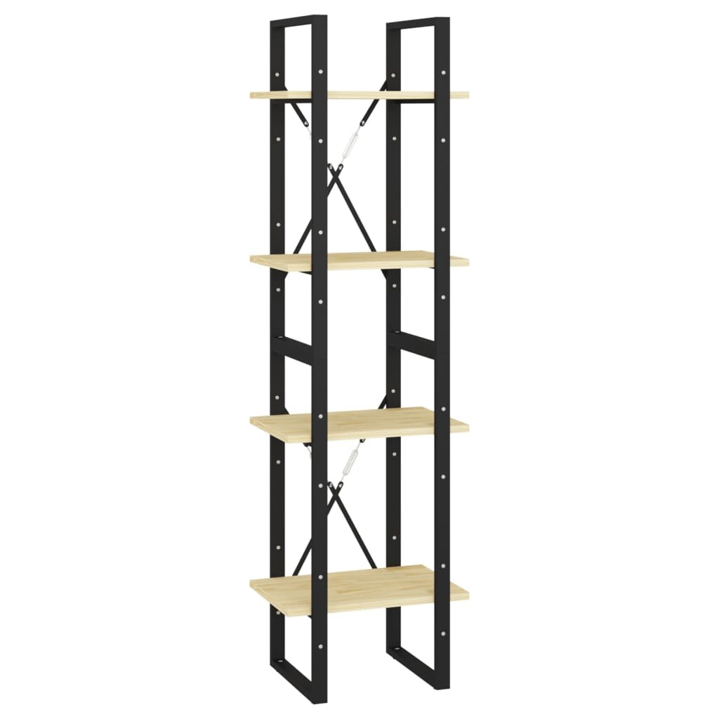 vidaXL Bücherregal 4 Böden 40x30x140 cm Massivholz Kiefer Image