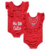 Girls Newborn & Infant Colosseum Scarlet Ohio State Buckeyes Gidget Ruffle Bodysuit