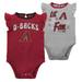 Girls Newborn & Infant Red/Heather Gray Arizona Diamondbacks Little Fan Two-Pack Bodysuit Set