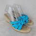 J. Crew Shoes | J. Crew Blue Strappy Espadrille Platform Mid Heels Wedge Sandals 8 Made In Italy | Color: Blue | Size: 8