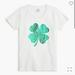 J. Crew Tops | J Crew Clover Graphic Tee | Color: Green/White | Size: Various