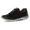Keilsneaker GABOR ROLLINGSOFT, Damen, Gr. 39, schwarz, Nubukleder, sportlich, Schuhe Sneaker, mit Logoschriftzug an der Ferse, Freizeitschuh, Halbschuh, Schnürschuh