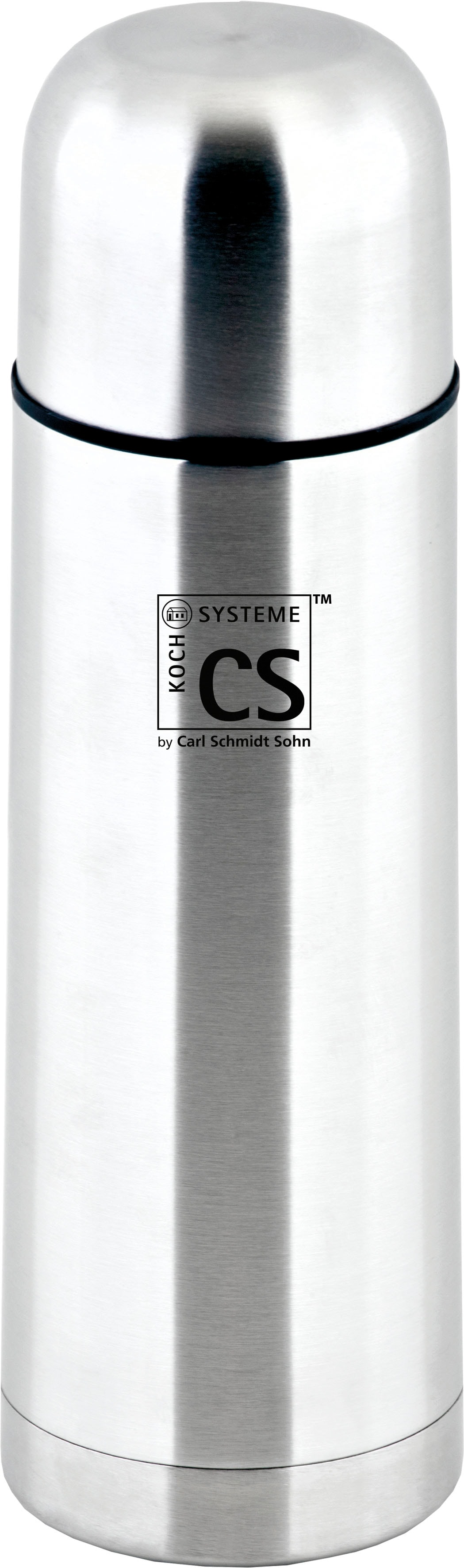 Isolierflasche CARL SCHMIDT SOHN "Elstra", grau (edelstahl), 500ml, Edelstahl, Trinkflaschen, rostfreier Edelsgtahl, bruch- und stoßfest Image