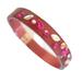J. Crew Jewelry | J. Crew Jeweled Acrylic Bangle Bracelet Pink Brown | Color: Brown/Pink | Size: Os