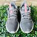 Adidas Shoes | Adidas Cloudfoam Super Gray Pink Print Sneakers Size 8 | Color: Gray/Pink | Size: 8