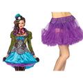 LEG AVENUE Damen - Deluxe Mad Hatter Kostüm, Größe L (EUR 40) & Damen *Best Basic* Kost me, Lila, Einheitsgröße EU