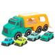 ColorBaby Motor Town, Truck Autoträger mit 4 Autos mit Licht und Sound, Spielzeug für Kinder (49905)