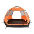 SpecStandard 4 Personen 4-6 Pop Hohes und Instant, Easy Up Familien-Campingzelt, Automatisches Zelt für Camping Wasserdicht, Orange, 106,3 x 106,3 x 59 Zoll (270 x 270 x 150 cm)