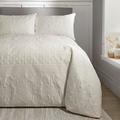 Serene - Avery Stripe - Peach finish Duvet Cover Set - Super-King Bed Size in Natural