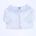 Pre-owned Janie and Jack Girls White Cardigan size: 3-6 Months