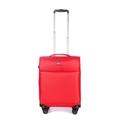 Stratic Light + Suitcase Soft Shell Travel Suitcase Trolley Suitcase Hand Luggage, TSA Suitcase Lock, 4 Wheels, Expandable, red, 57 cm, S