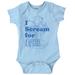 I Scream For Icee Vintage Polar Bear Romper Boys or Girls Infant Baby Brisco Brands 6M