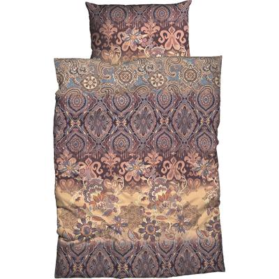 Bettwäsche CASATEX "Suzani", beige (beige, blau), B/L: 240cm x 220cm, 2 St., Satin, B/L: 80cm x 80cm & 80cm x 80cm, Satin, Obermaterial: 100% Baumwolle, Bettwäsche, harmonisches Blütendesign Image
