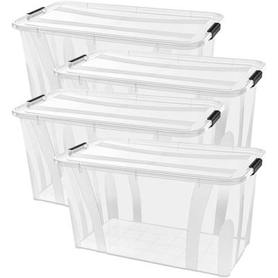 Aufbewahrungsbox SIENA HOME "Anzio", transparent, B:38,5cm H:23cm T:51cm, Kunststoff, Aufbewahrungsboxen, Kunststoff, 10