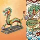 Loz-décennie s de construction du dragon chinois année du printemps briques assemblées décoration