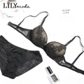 CAN ymoda-Ensemble de sous-vêtements sexy avec broderie florale pour femme soutien-gorge et