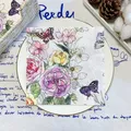 Serviettes de Table Vintage en Papier Motif Floral Papillon Pivoine Découpage pour ixde