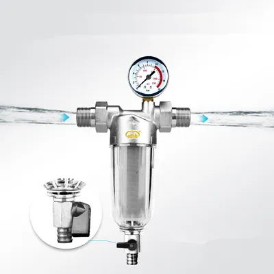 Système de pré-Filtration de sédiments pour toute la maison filtre à eau avec manomètre pour l'eau