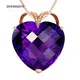 Collier en argent 925 pour femme bijoux en forme de cœur pendentif en pierres précieuses