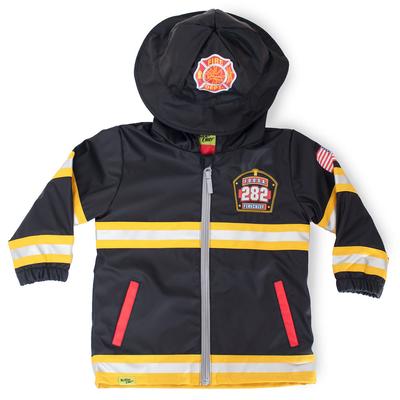 Western Chief Boys' Firefighter Raincoat (Size 2T) Black, Synthetic