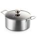 Eternal 4.5 qt. Non-Stick Stainless Steel (18/10) Stock Pot w/ Lid Non Stick/Stainless Steel in Gray | 4 H x 14 W in | Wayfair PG94133 - Eternal