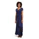 Vera Mont Damen Abendkleid mit Volant dunkelblau,38