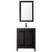 Wyndham Collection Daria 30" W Single Bathroom Vanity Set w/ Mirror Wood/Marble in Blue | 35.75 H x 30 W x 22 D in | Wayfair WCV252530SBBC2UNSM24