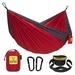 Wise Owl Outfitters Large Doubleowl Hammock W/Adjustable Tree Straps, Green/Khaki, Nylon in Red/Brown | 1 H x 78 W x 120 D in | Wayfair