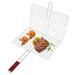 Meat Grilling Basket Barbecue Rack Grill Burger Fish Stand Cooking Roast Tool BBQ Net