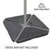 COBANA Patio Umbrella Base 4-Piece Cantilever Offset Patio Umbrella Base Easy Filling Umbrella Stand Weights Sand Filled Only with Easy-Fill Spouts Max 132lbs Triangle Plates