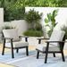 Ovios 2 Piece Outdoor Patio Furniture All-Weather Patio Conversation Set Wicker Single Chairs with Cushions