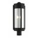 3 Light Outdoor Post Top Lantern in Contemporary Style 8.63 inches Wide By 22 inches High-Black/Brushed Nickel Finish Bailey Street Home