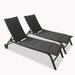 Unique Choice Outdoor Patio Chaise Lounge Chair 5-Position Adjustable Single Recliner Set of 2