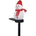 Solar Garden Lights Christmas Decorations Snowman Shape Path Lamp Outdoor Waterproof Christmas Snowman Led Decoration Solar Powered Stake Light Landscape Lamp For Pathway Yard Patio ï¼ˆ1pcsï¼Œredï¼‰