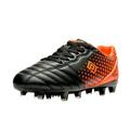 Dream Pairs kids Boys Girls Soccer Football Cleats Shoes(Toddler/Little Kid/Big Kid) SUPERFLIGHT-1K BLACK/ORANGE Size 4