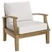 Natural White Marina Outdoor Patio Teak Armchair