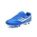 Rotosw Unisex Soccer Cleats Lace Up Sport Sneakers Round Toe Athletic Shoe Kids Football Sneaker Children Lightweight Comfort Blue Long 3Y