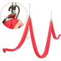 HECASA Aerial Yoga Swing Set 6m / 20ft Red Trapeze Yoga Hammock Kit Yoga Flying Sling Inversion Swing Tools for Air Yoga Inversion Fitness