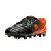 Dream Pairs kids Boys Girls Soccer Football Cleats Shoes(Toddler/Little Kid/Big Kid) SUPERFLIGHT-1K BLACK/ORANGE Size 2