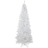 6.5' Pencil White Georgian Pine Artificial Christmas Tree white LED - 6.5 Foot