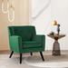 Modern Accent Chair Velvet Upholstered Armchair for Living Room - 28.35"W x 27.56"D x 30.71"H