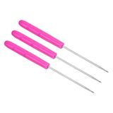 Uxcell Badminton Tennis Racket Racquet Stringing Awl String Straight Guiding Tool Rose Red 3Pack