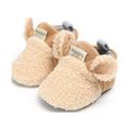 Gwiyeopda Infant Baby Boys Girls Slippers Fleece Booties Soft Bottom Warm Socks Crib Shoes