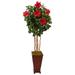 5â€™ Hibiscus Tree in Decorated Wooden Planter