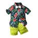 zuwimk Boy Outfits Baby Boys Short Sleeve Gentleman Bowtie Overalls Outfit Suits Set Green