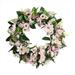 Spring Summer Pink Handmade Daisy Wreath for Any Room Green Wreath Indoor Outdoor Decorations Window Wall Party Home Porch Farmhouse Decor 17.7inch