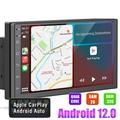 Zcargel Android 12 Double Din Car Stereo 7 Inch 1080P HD Touch Screen Car Android with Car Stereo Apple CarPlay Auto Radio GPS Navi WiFi FM Backup Camera
