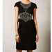 Anthropologie Dresses | Anthropologie Vineet Bahl Cameo Black Beaded Peplum Ruffle Dress | Color: Black | Size: 4