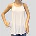 Free People Tops | Free People Intimately Fp Ribbed High Neck Racerback Tank Top Cami Sz Medium Euc | Color: White | Size: M