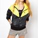 Nike Jackets & Coats | Rare Nike Yellow Neon & Black Women's Hoodie Windbreaker M | Color: Black/Yellow | Size: M